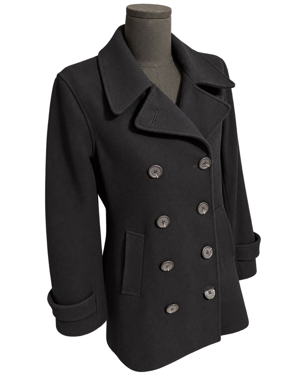 Vintage GAP Black Double-Breasted Peacoat Size Small – Circa 2005 - Picture 3 of 10